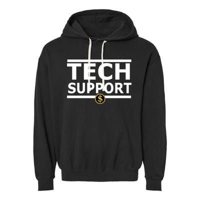 Tech Support Elon Musk D.O.G.E. Garment-Dyed Fleece Hoodie