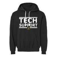 Tech Support Elon Musk D.O.G.E. Garment-Dyed Fleece Hoodie