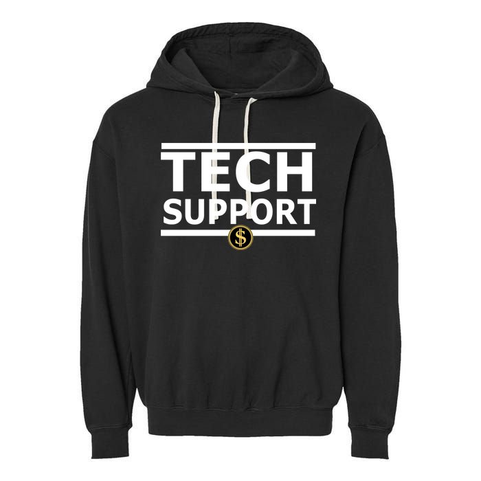 Tech Support Elon Musk D.O.G.E. Garment-Dyed Fleece Hoodie