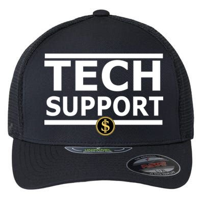 Tech Support Elon Musk D.O.G.E. Flexfit Unipanel Trucker Cap