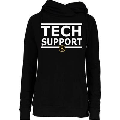 Tech Support Elon Musk D.O.G.E. Womens Funnel Neck Pullover Hood