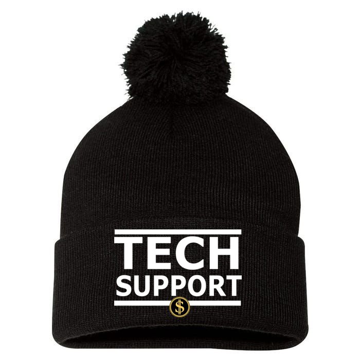 Tech Support Elon Musk D.O.G.E. Pom Pom 12in Knit Beanie
