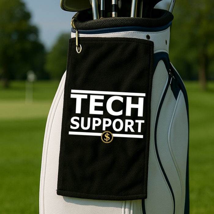 Tech Support Elon Musk D.O.G.E. Golf Towel
