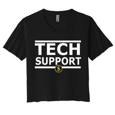 Tech Support Elon Musk D.O.G.E. Crop Top