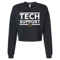 Tech Support Elon Musk D.O.G.E. Cropped Pullover Crew