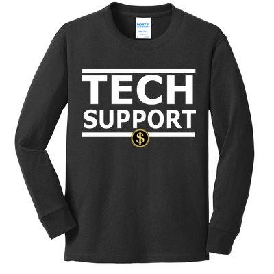 Tech Support Elon Musk D.O.G.E. Kids Long Sleeve Shirt