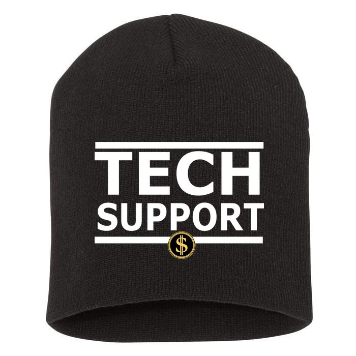 Tech Support Elon Musk D.O.G.E. Short Acrylic Beanie