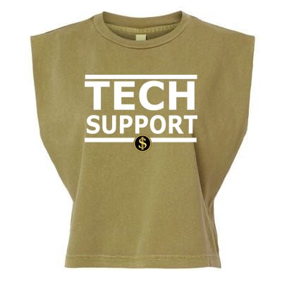 Tech Support Elon Musk D.O.G.E. Garment-Dyed Women's Muscle Tee