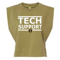 Tech Support Elon Musk D.O.G.E. Garment-Dyed Women's Muscle Tee