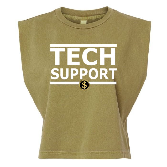 Tech Support Elon Musk D.O.G.E. Garment-Dyed Women's Muscle Tee
