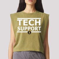 Tech Support Elon Musk D.O.G.E. Garment-Dyed Women's Muscle Tee