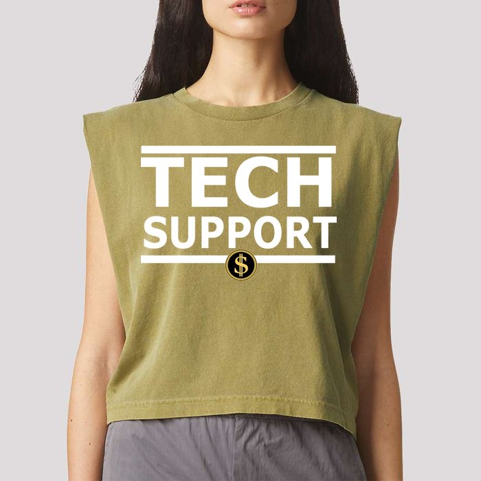 Tech Support Elon Musk D.O.G.E. Garment-Dyed Women's Muscle Tee