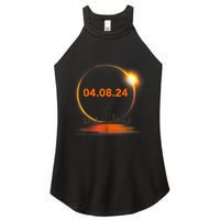 Total Solar Eclipse 2024 USA April 8 2024 Women's Perfect Tri Rocker Tank