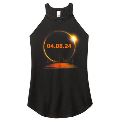 Total Solar Eclipse 2024 USA April 8 2024 Women's Perfect Tri Rocker Tank