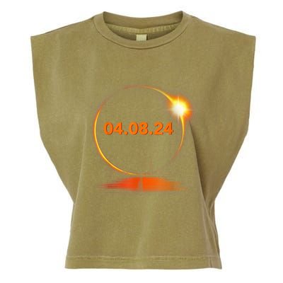 Total Solar Eclipse 2024 USA April 8 2024 Garment-Dyed Women's Muscle Tee