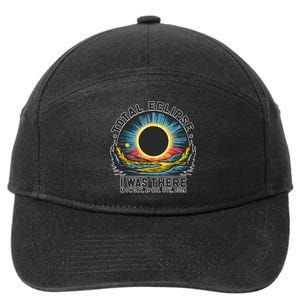 Total Solar Eclipse I Was There Monday April 8th 2024 7-Panel Snapback Hat