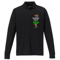 The Sassy Elf Xmas Funny Christmas Matching Family Pajama Performance Long Sleeve Polo