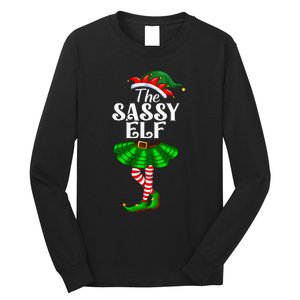 The Sassy Elf Xmas Funny Christmas Matching Family Pajama Long Sleeve Shirt