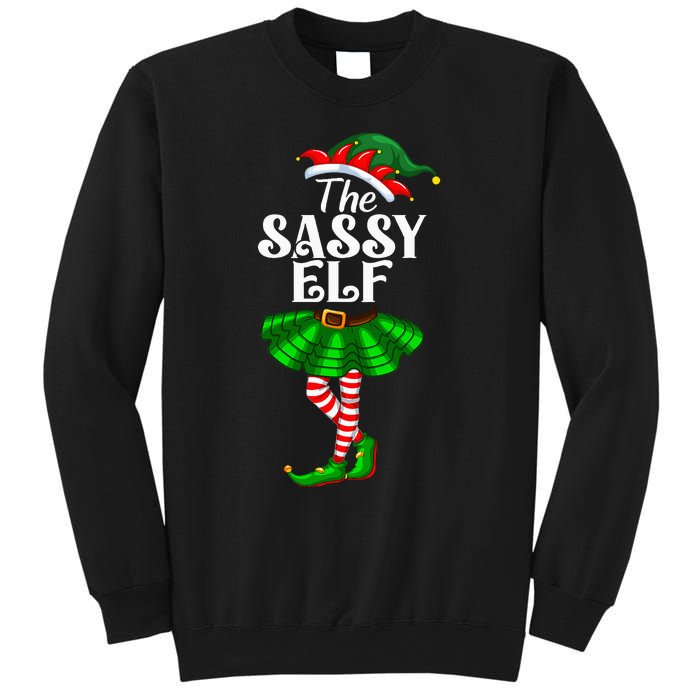 The Sassy Elf Xmas Funny Christmas Matching Family Pajama Sweatshirt