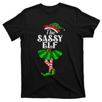 The Sassy Elf Xmas Funny Christmas Matching Family Pajama T-Shirt