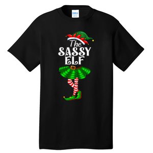 The Sassy Elf Xmas Funny Christmas Matching Family Pajama Tall T-Shirt