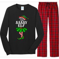 The Sassy Elf Xmas Funny Christmas Matching Family Pajama Long Sleeve Pajama Set