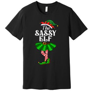 The Sassy Elf Xmas Funny Christmas Matching Family Pajama Premium T-Shirt