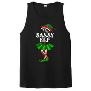 The Sassy Elf Xmas Funny Christmas Matching Family Pajama PosiCharge Competitor Tank