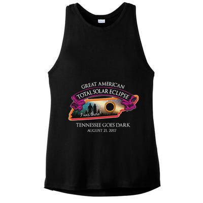 Tennessee Solar Eclipse I Was There Commemorative Souvenir Ladies PosiCharge Tri-Blend Wicking Tank