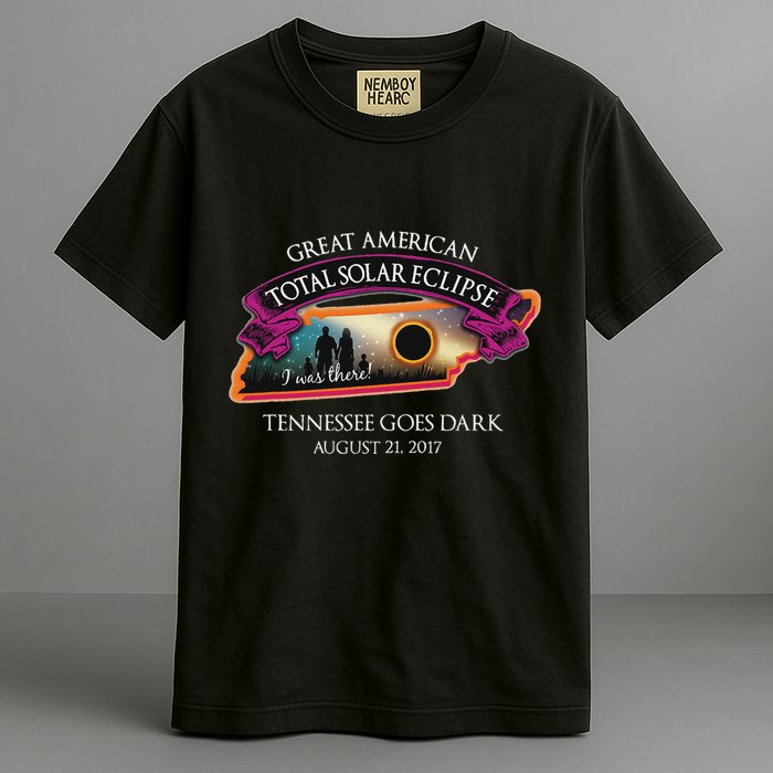 Tennessee Solar Eclipse I Was There Commemorative Souvenir Garment-Dyed Heavyweight T-Shirt