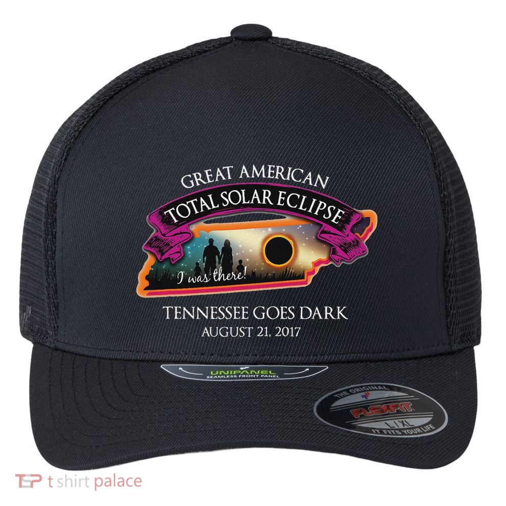 Tennessee Solar Eclipse I Was There Commemorative Souvenir Flexfit Unipanel Trucker Cap