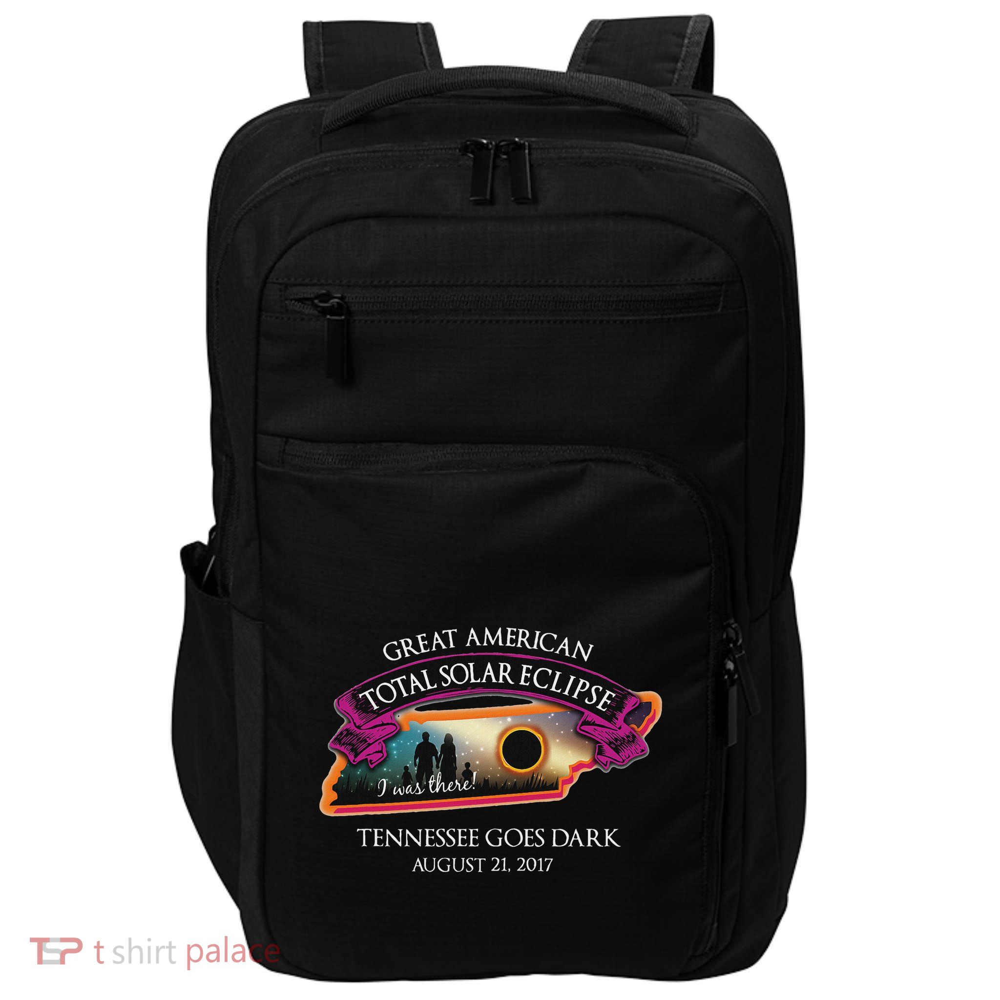 Tennessee Solar Eclipse I Was There Commemorative Souvenir Impact Tech Backpack