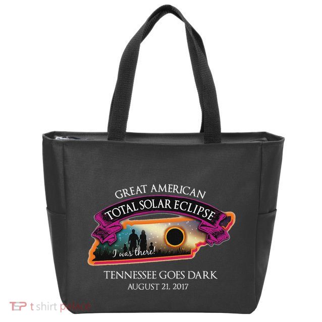 Tennessee Solar Eclipse I Was There Commemorative Souvenir Zip Tote Bag