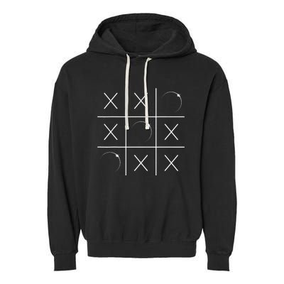 Total Solar Eclipse Tic Tac Toe 04.08.2024 Garment-Dyed Fleece Hoodie