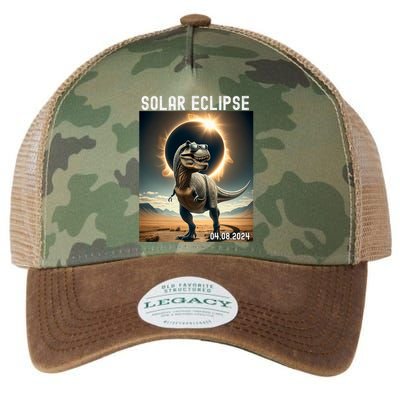 Total Solar Eclipse Trex Dinosaur April 8 2024 Legacy Tie Dye Trucker Hat