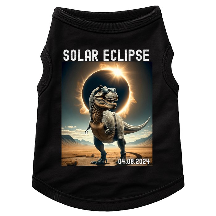 Total Solar Eclipse Trex Dinosaur April 8 2024 Doggie Tank