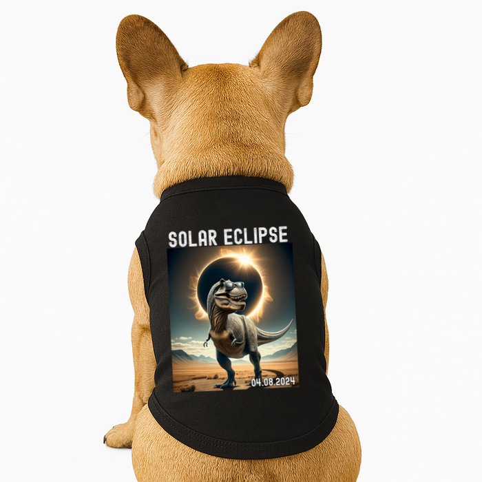 Total Solar Eclipse Trex Dinosaur April 8 2024 Doggie Tank