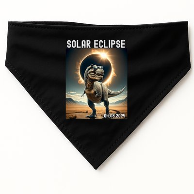 Total Solar Eclipse Trex Dinosaur April 8 2024 USA-Made Doggie Bandana