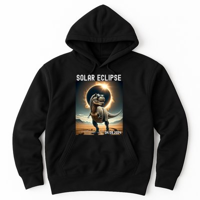 Total Solar Eclipse Trex Dinosaur April 8 2024 Hoodie