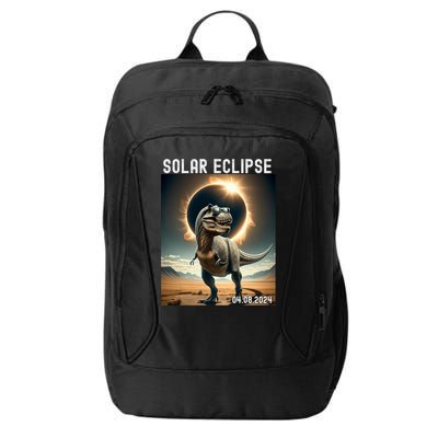 Total Solar Eclipse Trex Dinosaur April 8 2024 City Backpack