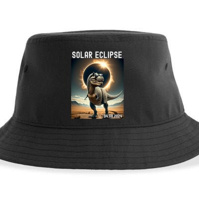 Total Solar Eclipse Trex Dinosaur April 8 2024 Sustainable Bucket Hat