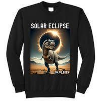 Total Solar Eclipse Trex Dinosaur April 8 2024 Tall Sweatshirt