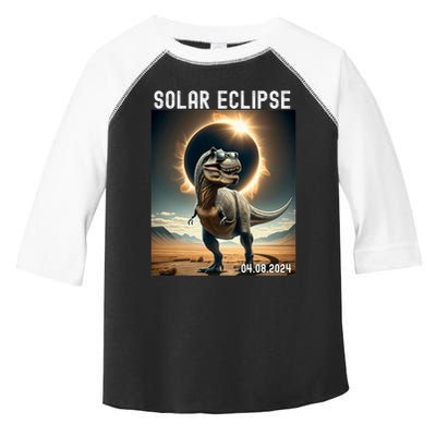 Total Solar Eclipse Trex Dinosaur April 8 2024 Toddler Fine Jersey T-Shirt