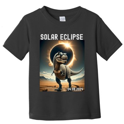 Total Solar Eclipse Trex Dinosaur April 8 2024 Toddler T-Shirt
