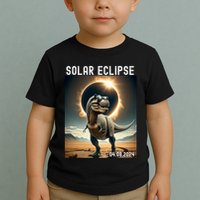 Total Solar Eclipse Trex Dinosaur April 8 2024 Toddler T-Shirt