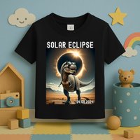 Total Solar Eclipse Trex Dinosaur April 8 2024 Toddler T-Shirt