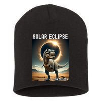 Total Solar Eclipse Trex Dinosaur April 8 2024 Short Acrylic Beanie