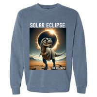 Total Solar Eclipse Trex Dinosaur April 8 2024 Garment-Dyed Sweatshirt