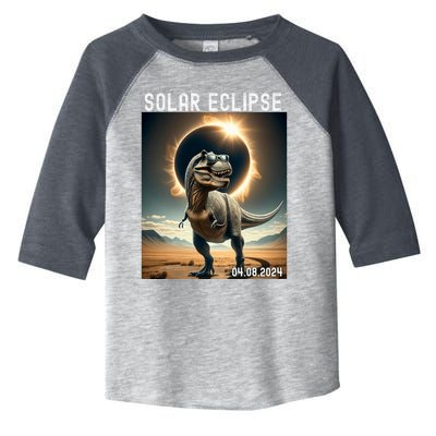 Total Solar Eclipse Trex Dinosaur April 8 2024 Toddler Fine Jersey T-Shirt