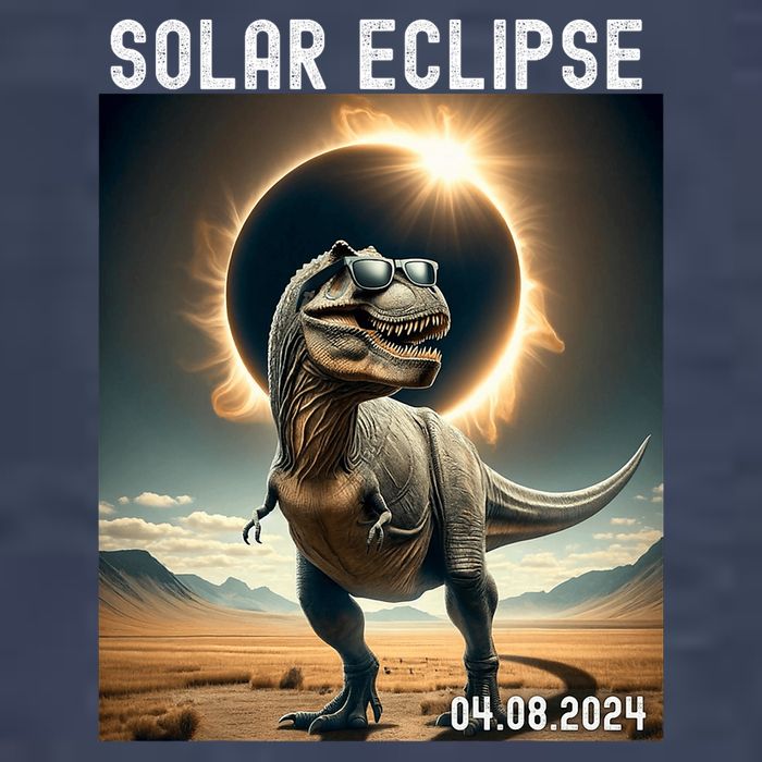 Total Solar Eclipse Trex Dinosaur April 8 2024 Sweatshirt
